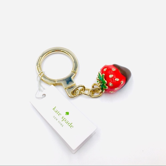 ‼️SOLD‼️ Kate Spade Creme De La Creme Strawberry Keychain - Picture 8 of 8